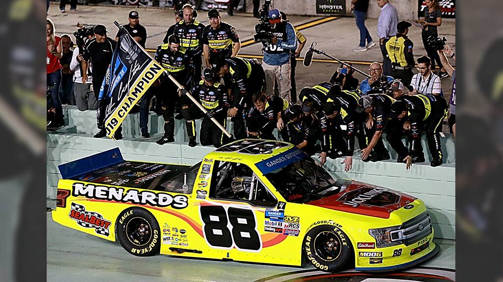 ThorSport Racing's Matt Crafton captured Ford’s first NASCAR Truck Series championship since 2000. ThorSport Racing's Matt Crafton captured Ford’s first NASCAR Truck Series championship since 2000.